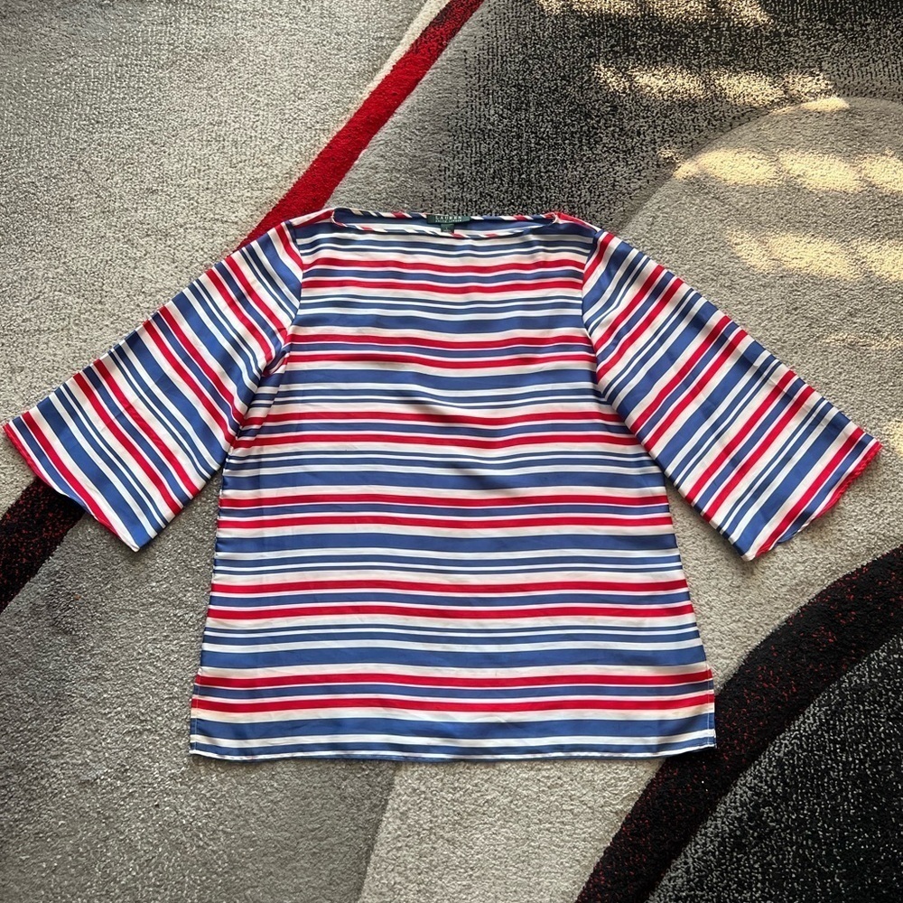 Lauren Ralph Lauren Striped Nautical Blouse